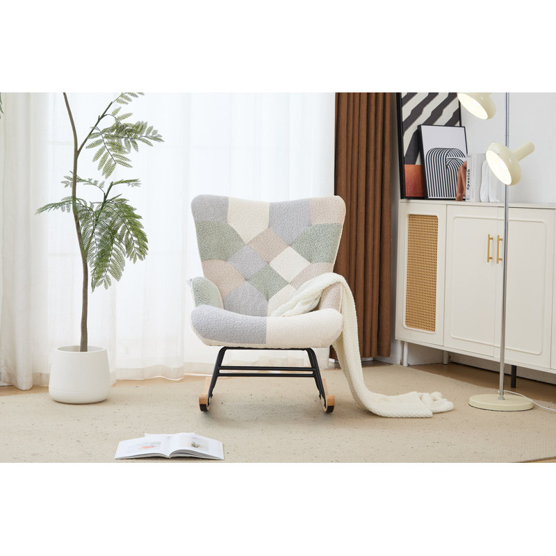 Chaise d'appoint Macaroon Mid-Century, Crème, crème