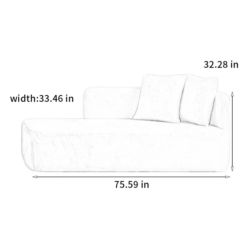 Élégante chaise supérieure en bois massif, Marron clair, Orienté à droite, Blanc cassé / blanc