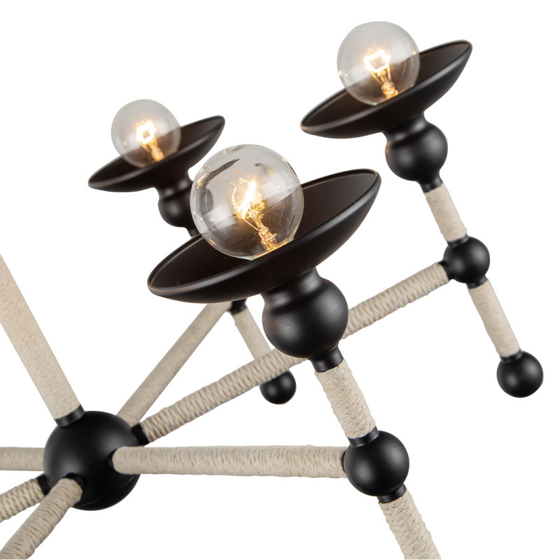 Nadine 6 - Light Chandelier, Matte Black