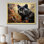 «Bethanni Black Panther Collage of Nature», reproduction sur toile