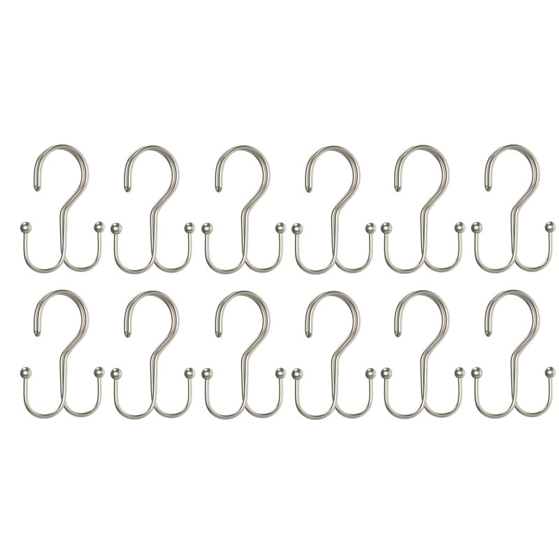 Crochets de rideau de douche Jamarl, Nickel