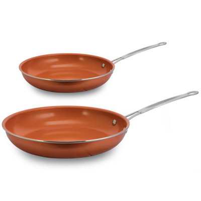 Ensemble de poêle à frire anti-adhérent 2 pièces à base de cuivre meilleur chef