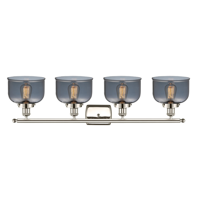 Éclairage pour meuble-lavabo 4 lumières 38 po Ballston Urban Bell, Nickel poli