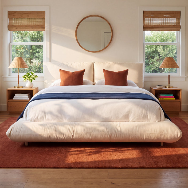 Riata Upholstered Platform Bed, Queen