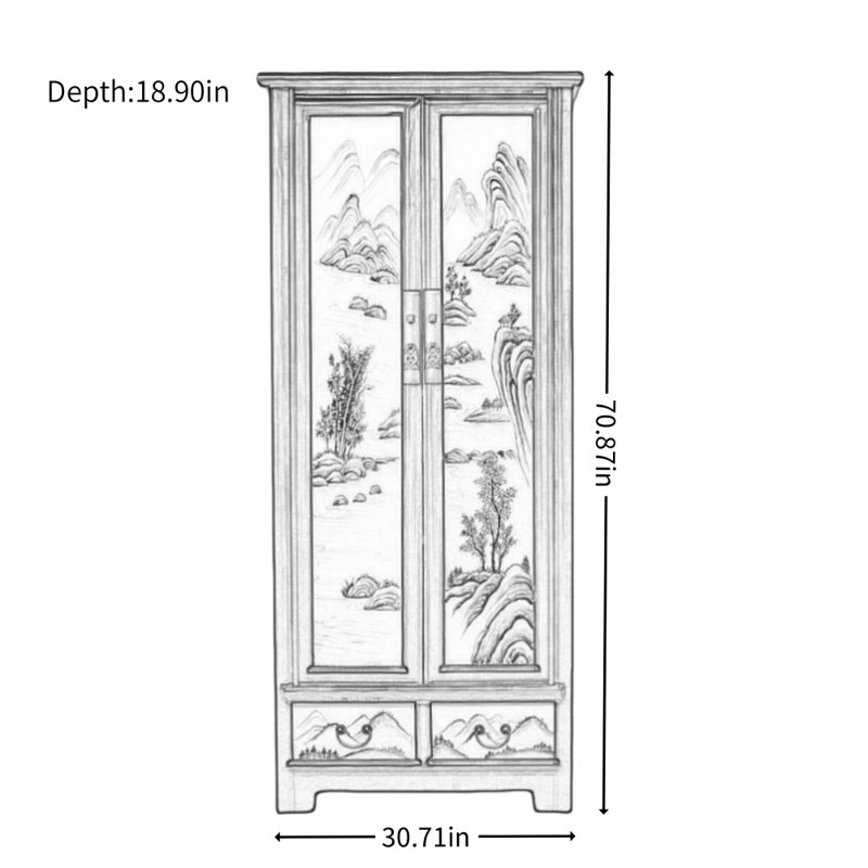 American-style Minimalist Design Storage Wardrobe