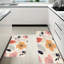 Ensemble de 2 tapis abstraits à imprimé floral pour cuisine et salon, rose et orange