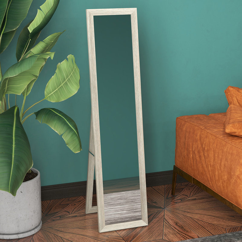 Mahalet Rectangle Floor Mirror, Grey
