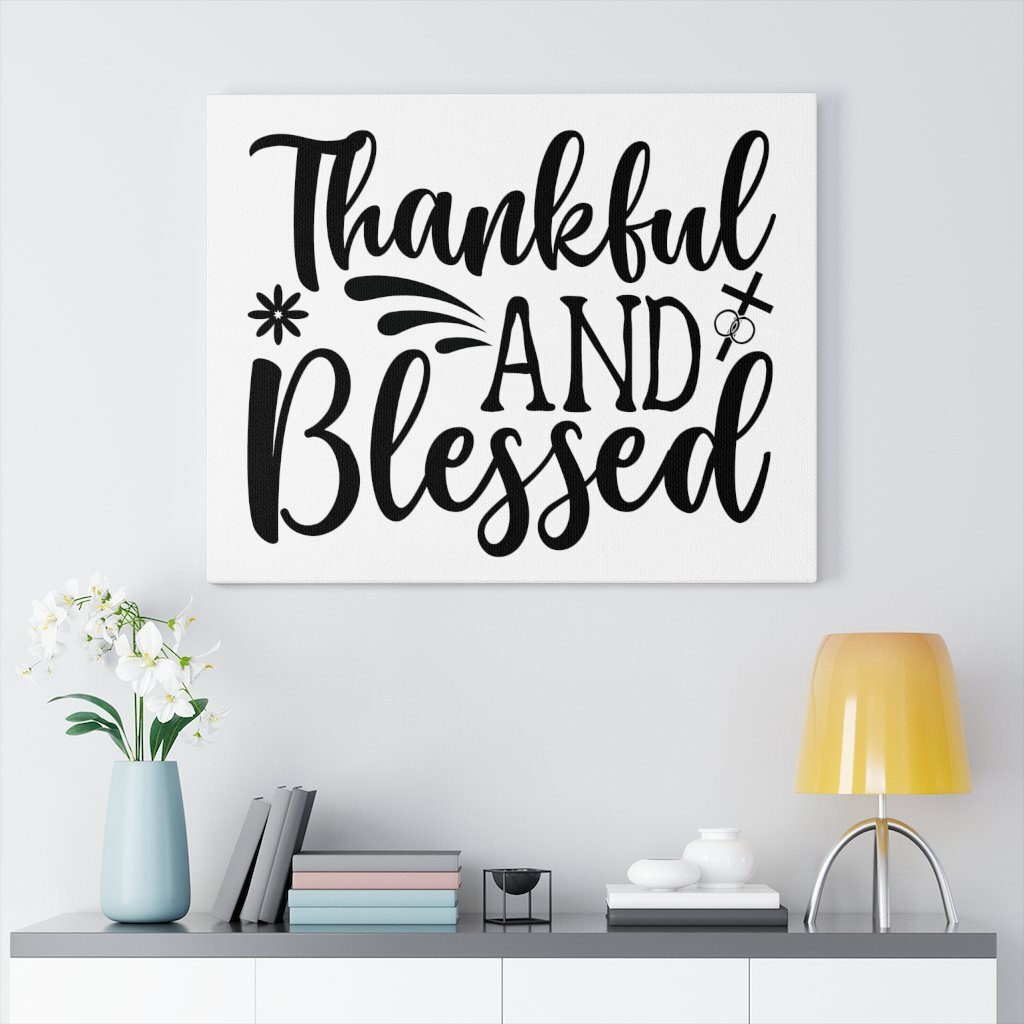 Wall Art Print, Thankful Black