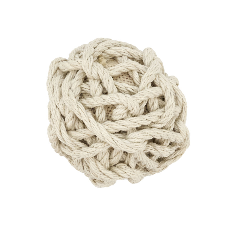 Boule de jute décorative (ensemble de 6), Beige