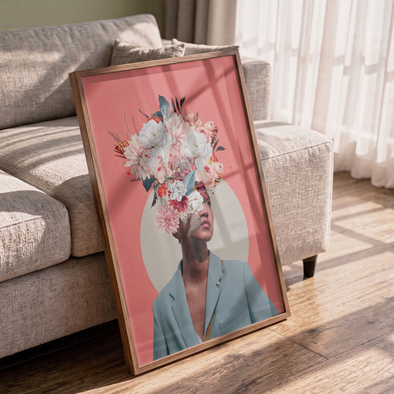 Searching for Sunrise by Frank Moth — Illustration Wall Art, 24 × 36, Matted Framed Print, Gold
