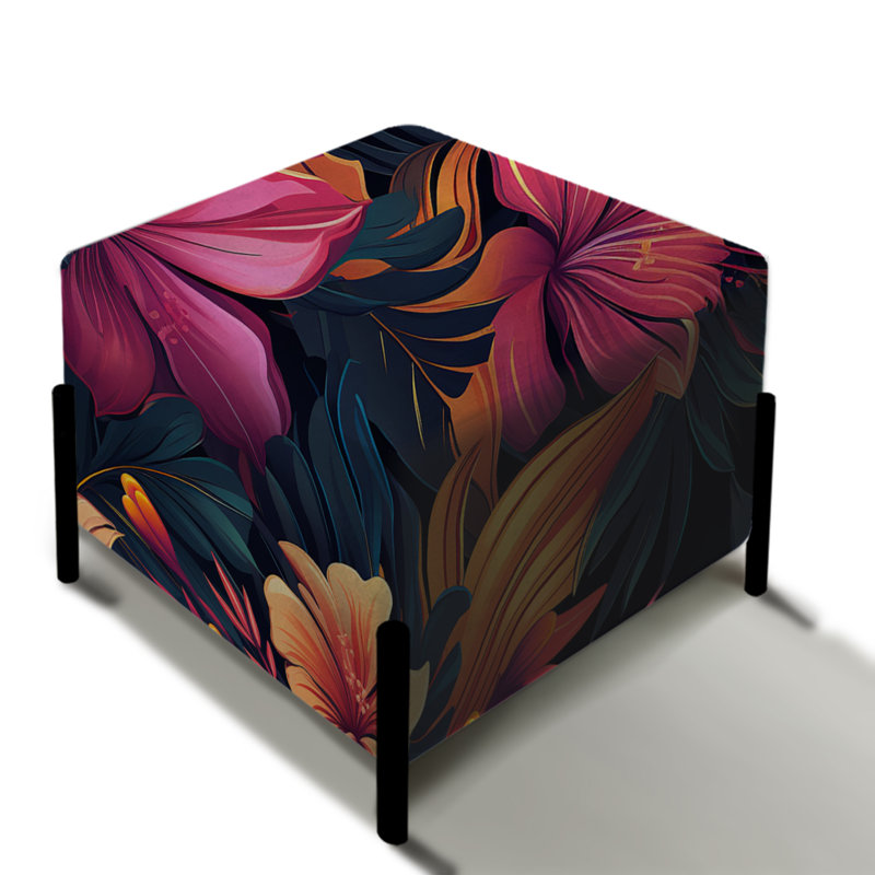 Tropic Sunset, motif tropical - repose-pieds carré tropical