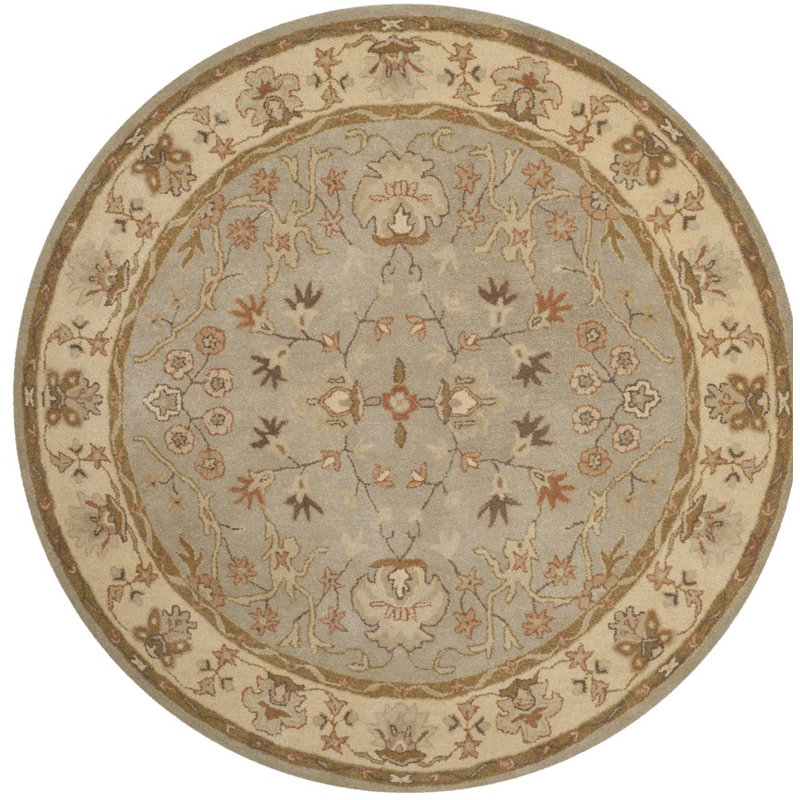 Otwell Hand Tufted Wool Oriental Rug, Round 6'