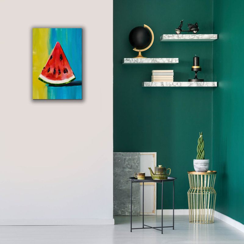 "Watermelon Slice" par Andreas Magnusson, art mural sur toile, H 26 po x l 18 po x P 0,75 po
