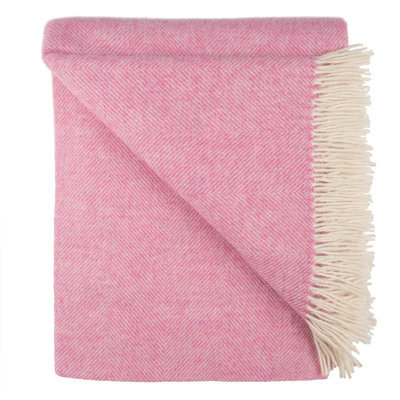 Shetland Lambswool Hand Woven Throw Blanket