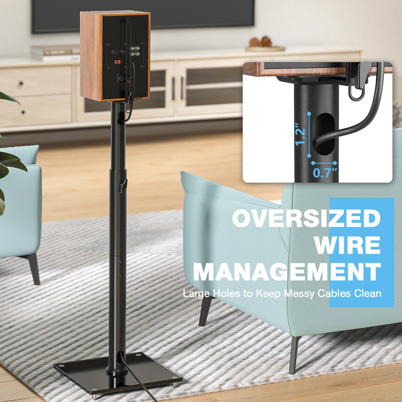 Pieds d'enceinte de 32 po à 43 po avec pivotement à 360 °