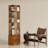 Rotating Bookcase With Storage Cabinet, Bamboo Bookshelf 360° Spinning 7 Tier Tall Narrow Display Tower Shelf, Walnut-372809623