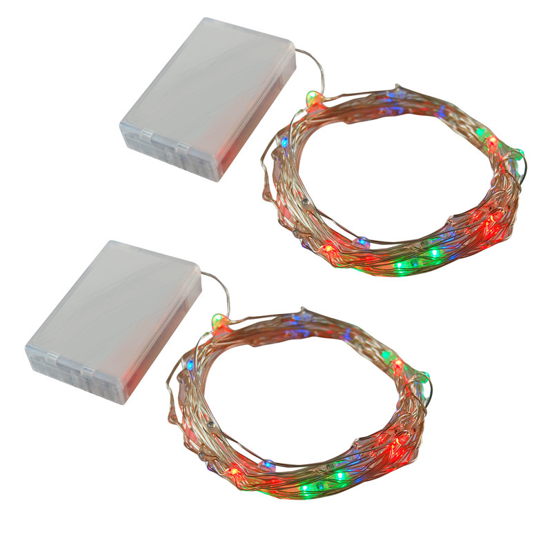 Guirlande de lumières DEL multicolores à piles Sanchez