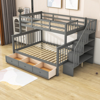 Grafals Twin over Full 3 Drawer Standard Bunk Bed by Harriet Bee -  C1F291F900BC48A6B0BF45839FE106FB