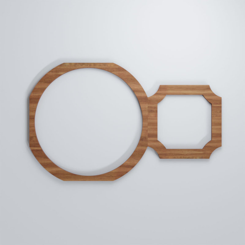 Panneaux muraux décoratifs en bois, Noyer, H 11 3/8 po x l 18 1/2 po x P 3/8 po