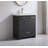 30'' Freestanding Ebony Wood Vintage Single Bathroom Vanity With Ceramic Top