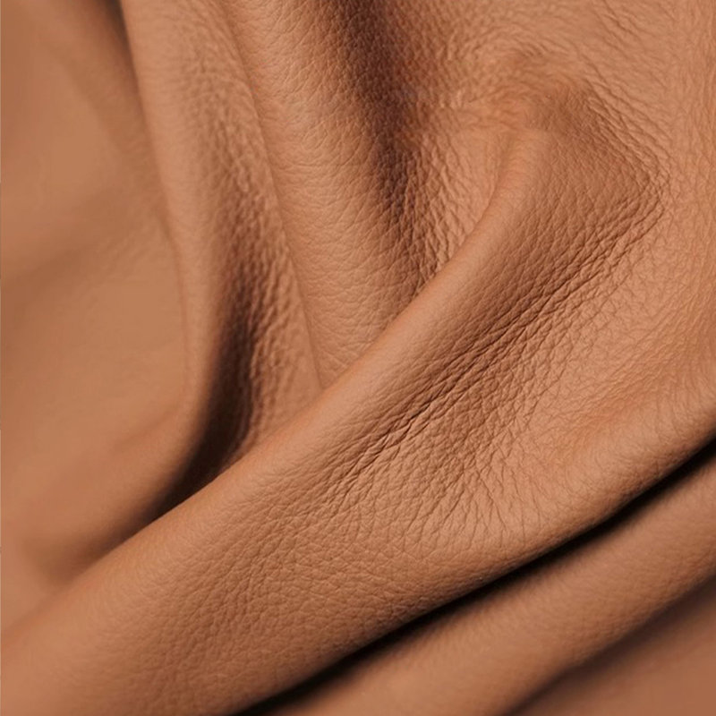 Ensemble de salon en cuir véritable brun 3 pièces