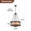 4-Light Drum Farmhouse Dining Room Chandelier