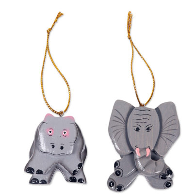 2.1'' Handmade Wood Hanging Figurine Ornament
