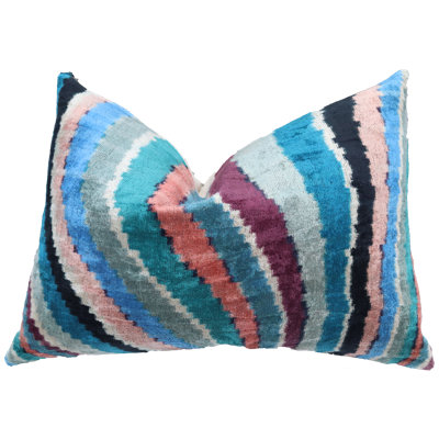 Canvello Checkered Feather Throw Pillow