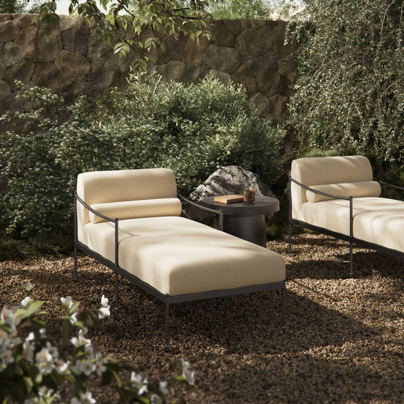 Granger Outdoor Chaise Lounge, Ambro Stripe
