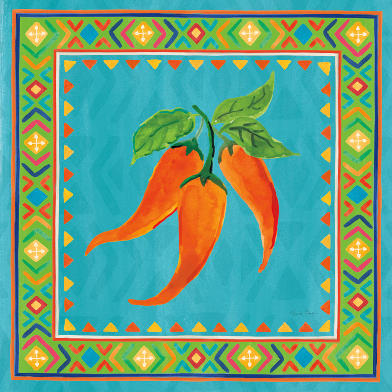«Happo Caliente III» par Farida Zaman - peinture sur toile tendue, Toile tendue, No, H 36 po x l 36 po