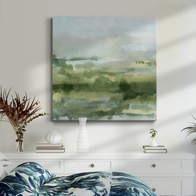 Soft Sage Landscape I-Premium Gallery Wrapped Canvas - Ready to Hang