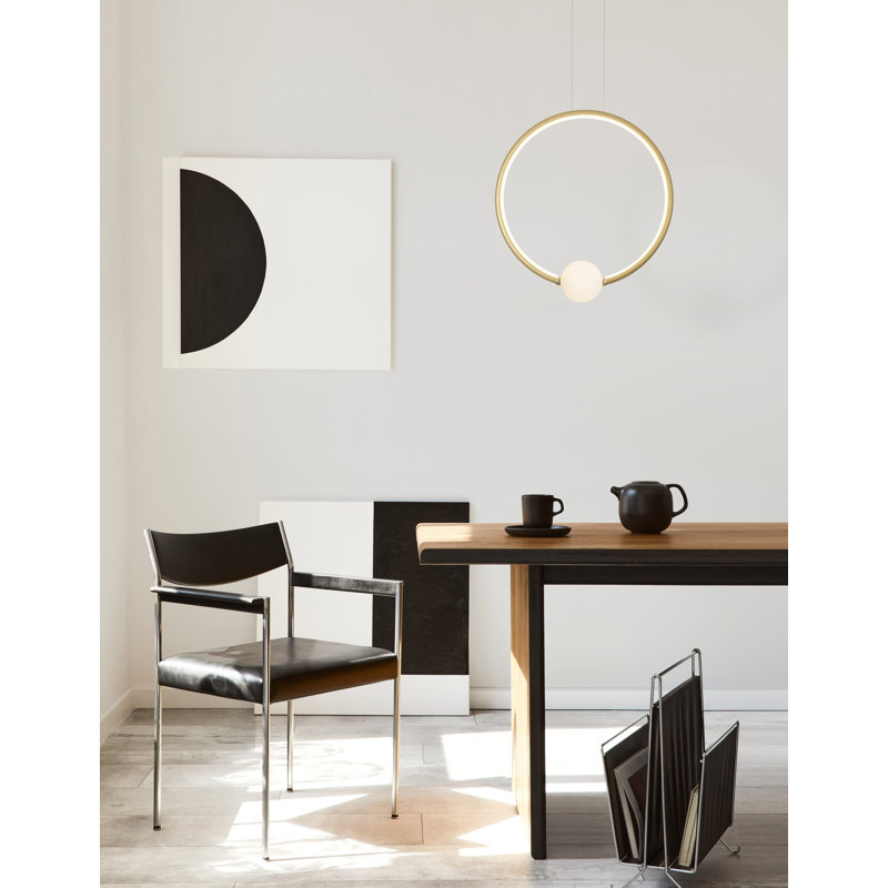 2 - Light LED Unique/Statement Pendant, Gold