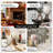 2 Pack Decorative Candle Holders Pedestal Rustic Wood with Galvanized Plate-233730939