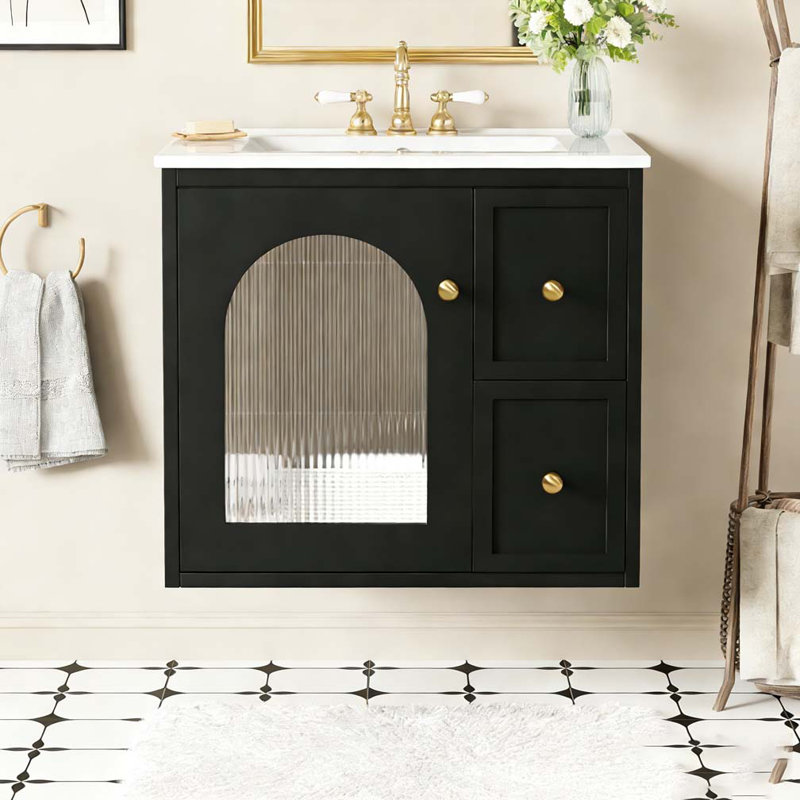Ensemble de meuble-lavabo 24 "24", Noir