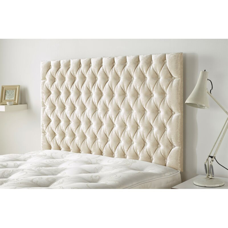 Maggie Upholstered Headboard, Double (4'6"), Pearl