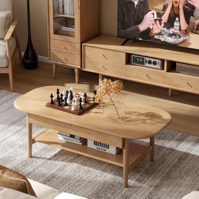 Solid Oak Coffee Table by Corrigan Studio