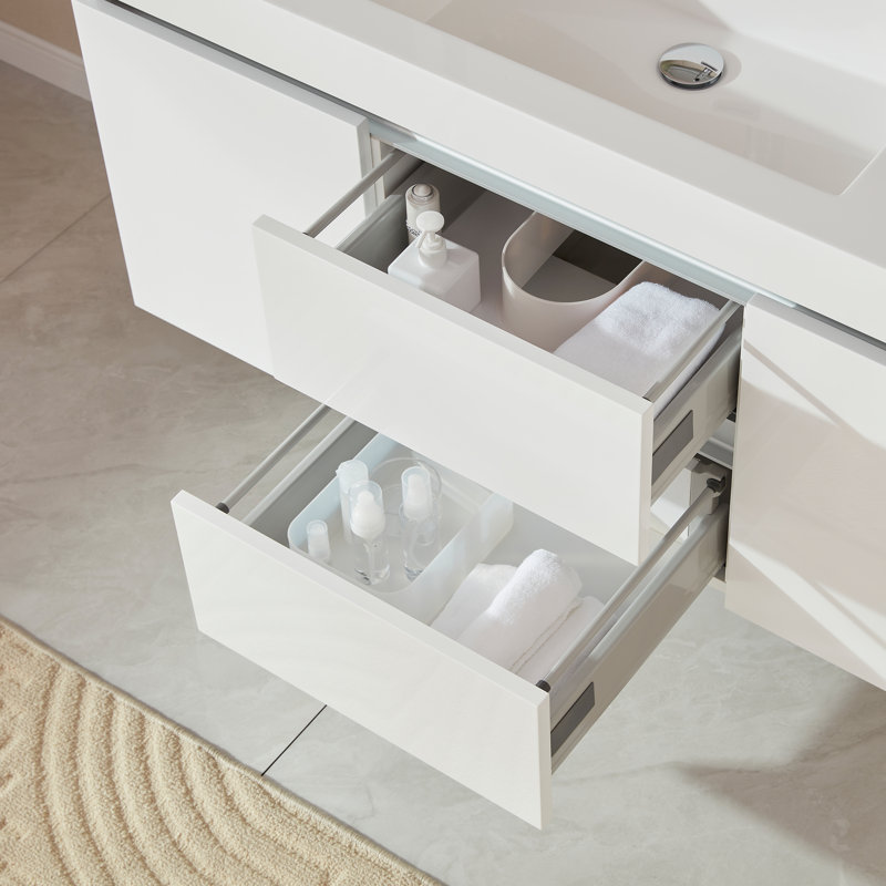 Valda 48'' Single Bathroom Vanity with Resin Top