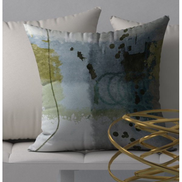 Wrought Studio Northcrest Abstract Reversible Throw Pillow | Wayfair