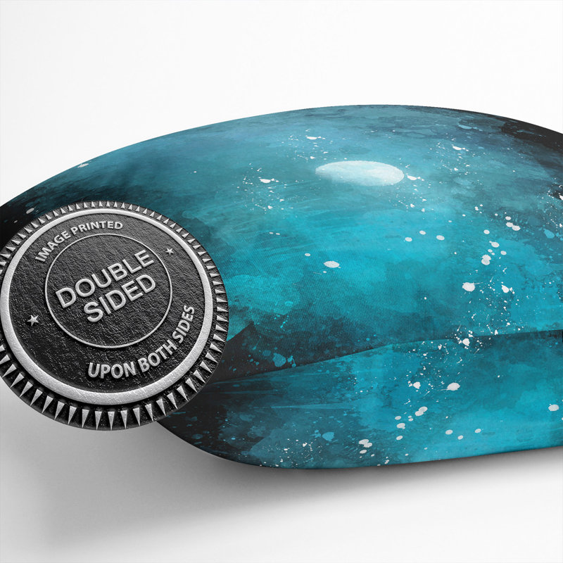 High Moon Paint Splash Cushion with Filling, 55cm H x 55cm W x 20cm D