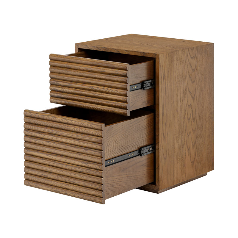 Kilbourne 45cm W Solid + Manufactured Wood Bedside Table