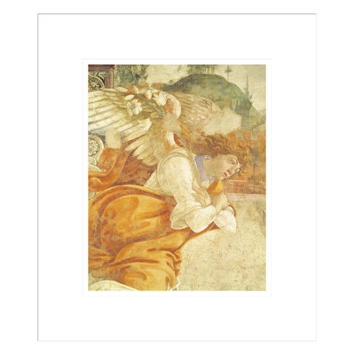 Le détail de l'Annonce de l'Archange Gabriel de San Martino della Scala par Sandro Botticelli - Estampe numérique encadrée