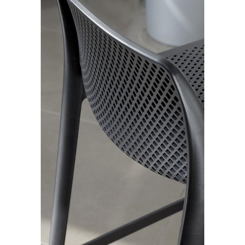 Tabouret de bar d'extérieur 30 po Attic, Gris foncé