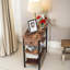 Biscette Nighstand With 2 Shelves and Drawer