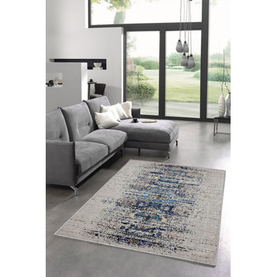 Eco-Friendly Non-Slip Area Rug, 4.6 x 7.2 Feet | 100% Polyester, Antibacterial, Machine Washable | 650 g/m², 0.16 in Pile Height, Digital Print | Perfect for Living Room, Bedroom, and High-Traffic Areas