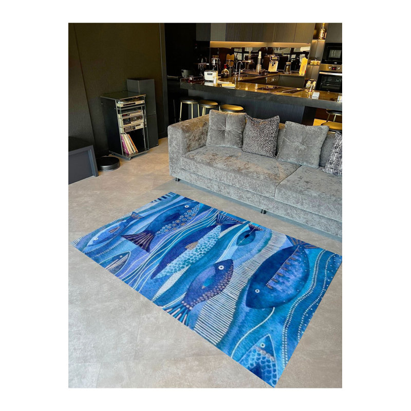 Tapis décoratif lavable à la machine Sun, Tapis de couloir 2 pi 6 po x 9 pi 10 po inclus