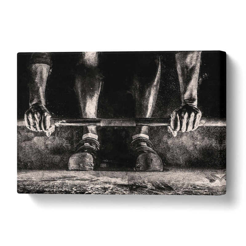 Body Building Weights - Wrapped Canvas Painting, 50 cm H x 76 cm W