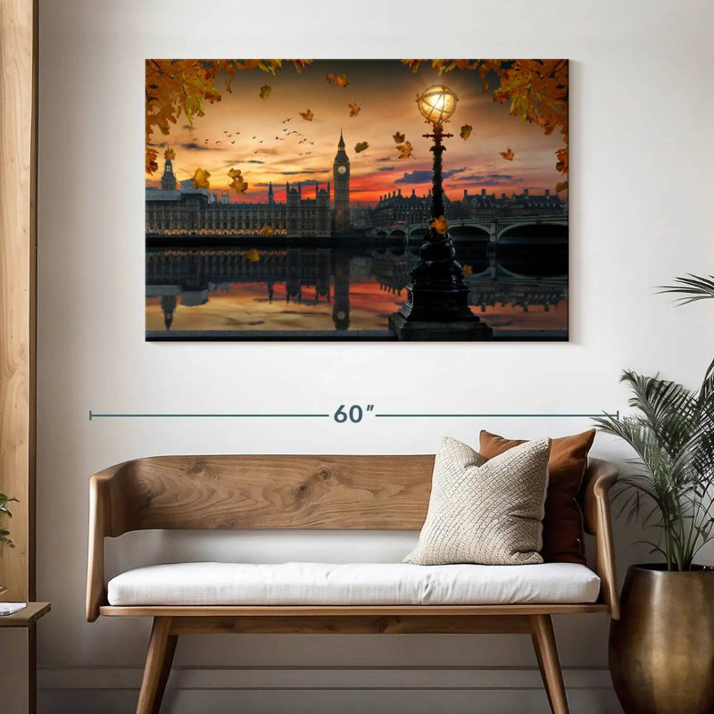 Sireci London Autumn Scenery, 32" H x 48" W