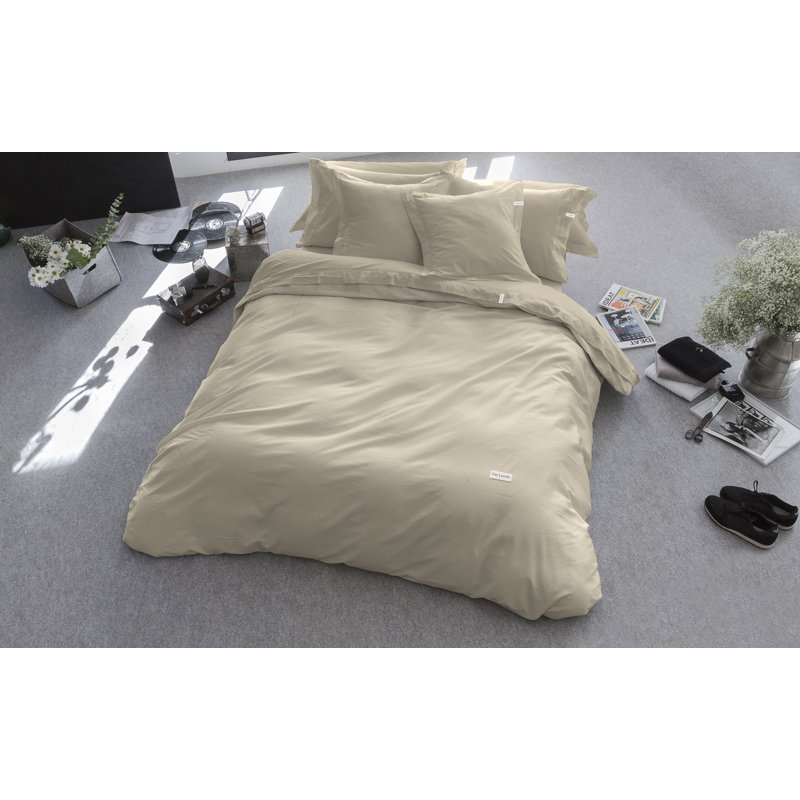 Cottrell Solid Col Duvet Cover, Cream, Kingsize Duvet Cover