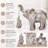 Golden Elephant Sculpture Figurine Handcrafted Home Decor-1460235901