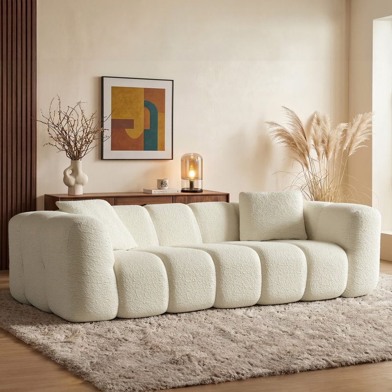 Canapé 84 po sans assemblage 84 po, Beige
